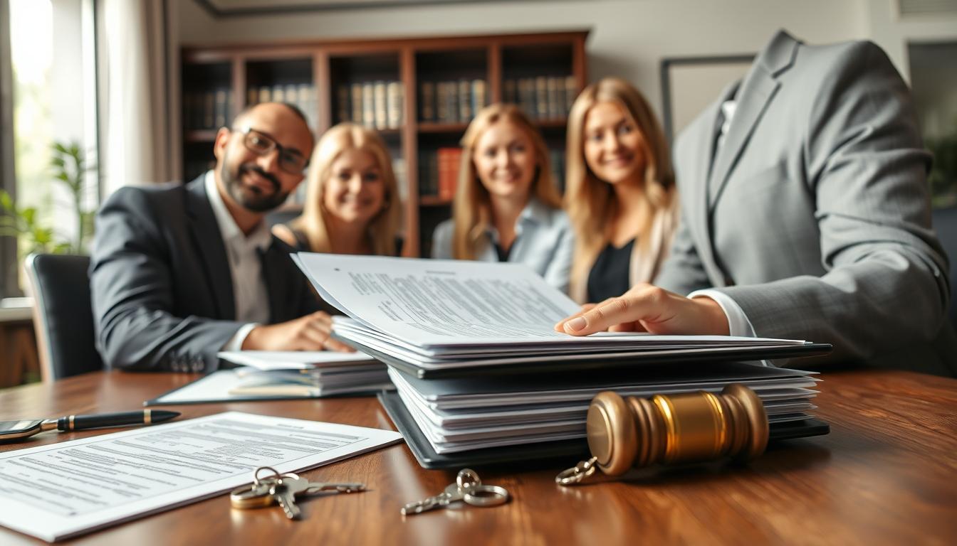 Real estate ownership transfer documents and closing confirmation